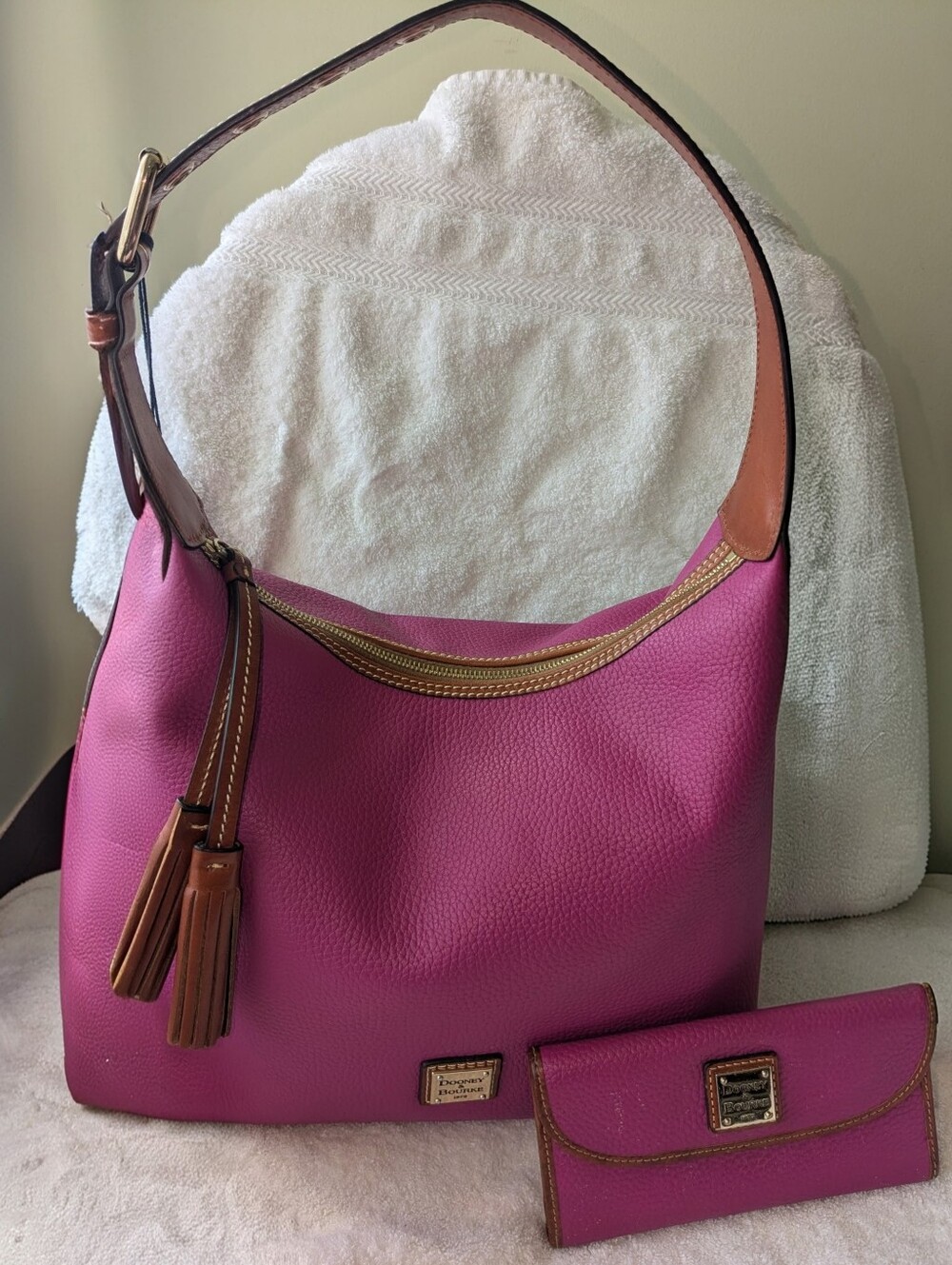 Dooney & Bourke Paige Sac Hobo Shoulder Bag w/matching wallet
